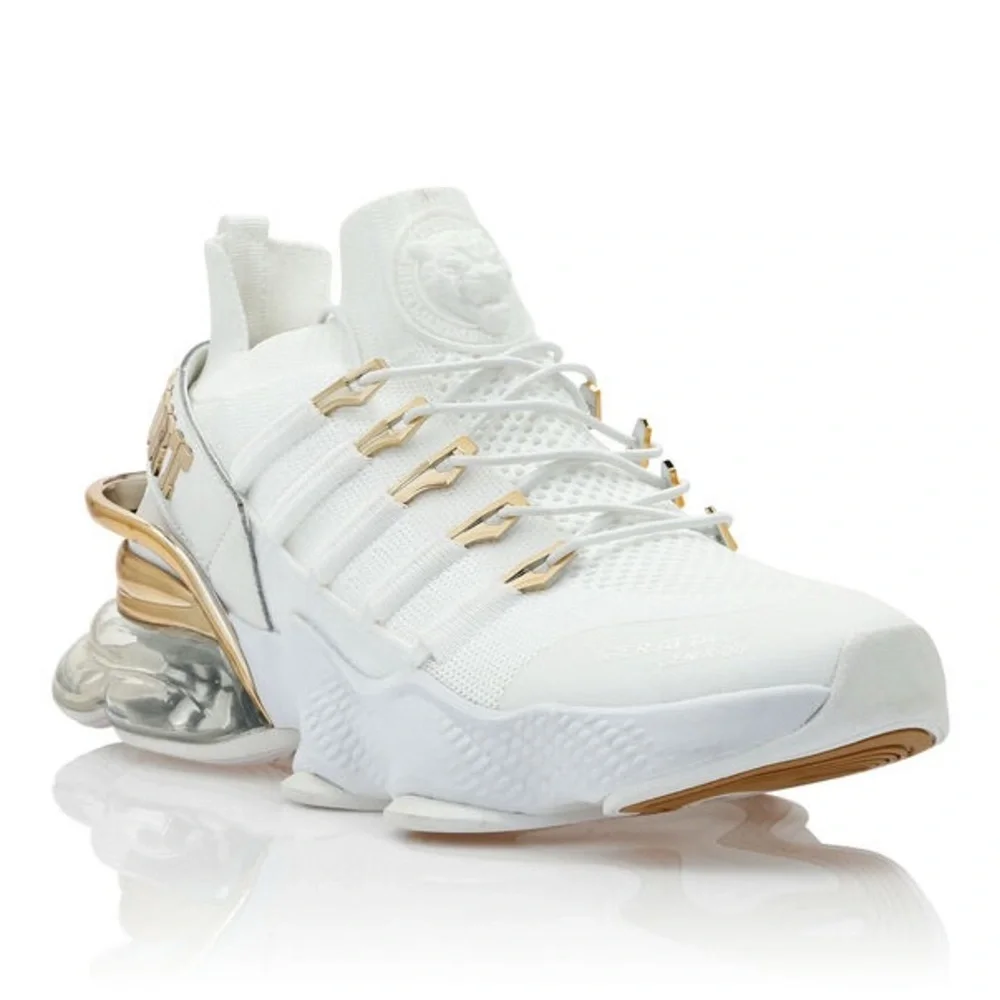 Philipp Plein Sport Tiger Attack Gen.X.04 White Gold Sneakers Men